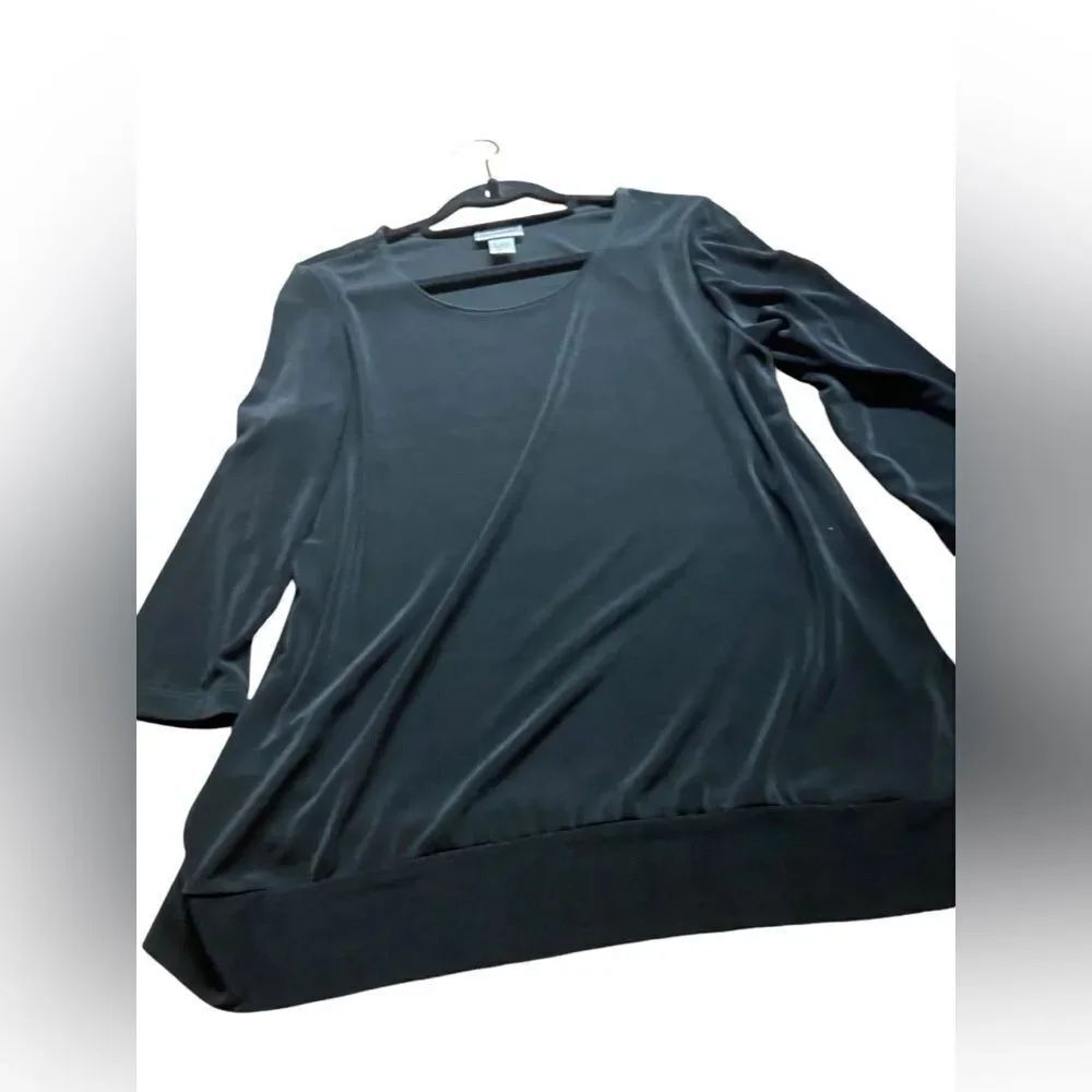Chicos size large black dressy top excellent condition see pics